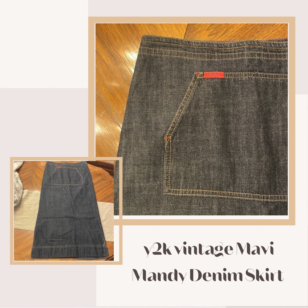 y2k vintage Mavi Mandy Denim Skirt